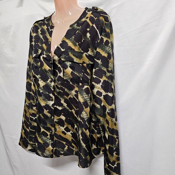 Lafayette 148 New York 100% Silk Top Blouse Shirt Women Size 12 - Picture 5 of 14